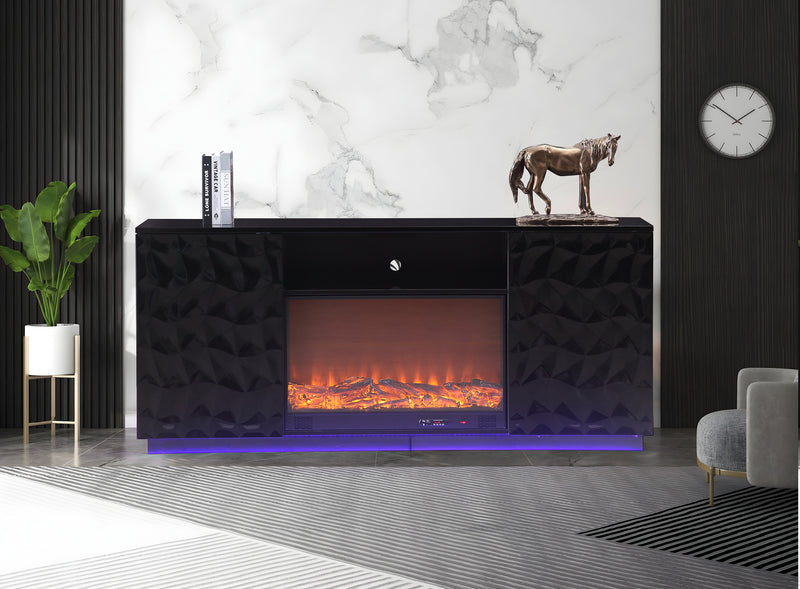 Salvador Black Tv Stand - SALVADOR-BLK-TVS