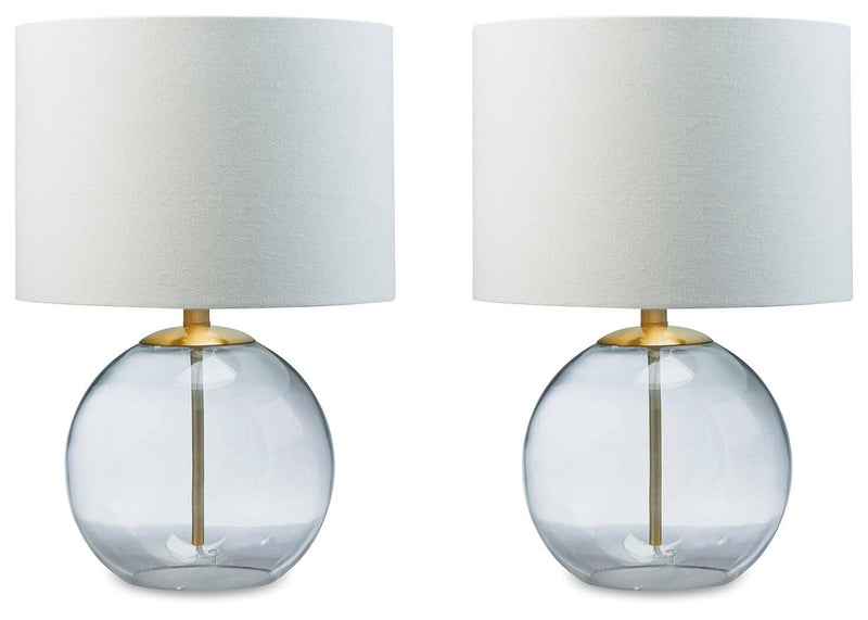 Samder Clear/Brass Finish Table Lamp (Set of 2) - L430744X2