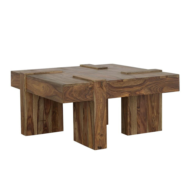 Samira Square Solid Wood Coffee Table Natural Sheesham - 724138