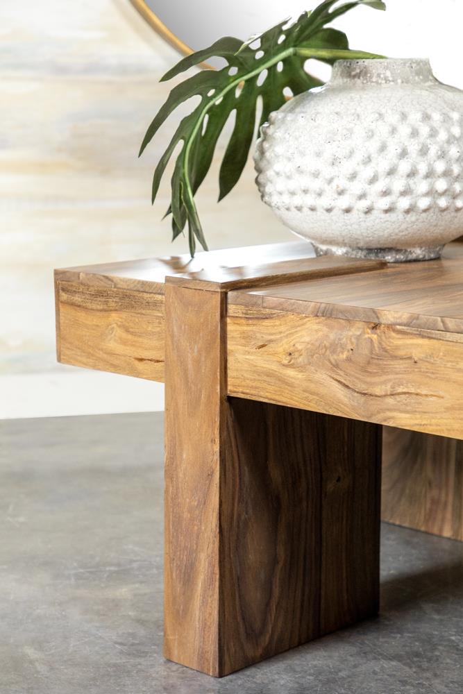 Samira Square Solid Wood Coffee Table Natural Sheesham - 724138