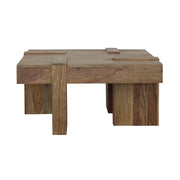 Samira Square Solid Wood Coffee Table Natural Sheesham - 724138