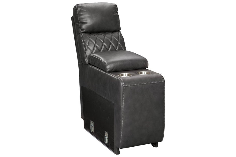Samperstone Gray Console with Storage - 5520357 - Gate Furniture