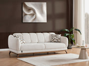Samur 3-pieces (Sofa & Loveseat & Chair) Livingroom in Cream - 200-ELIF-SAM-A640-321
