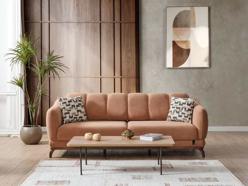 Samur 3-pieces (Sofa & Loveseat & Chair) Livingroom in Cream - 200-ELIF-SAM-A640-321