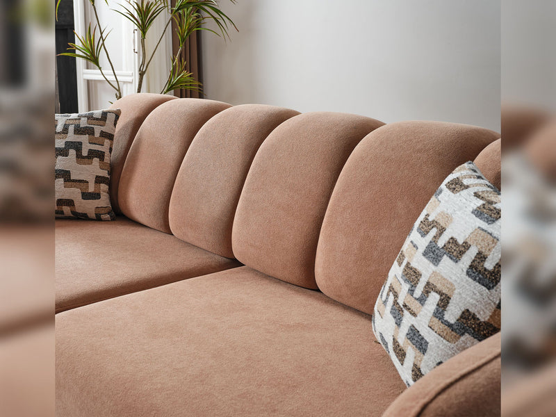 Samur 3-pieces (Sofa & Loveseat & Chair) Livingroom in Cream - 200-ELIF-SAM-A640-321
