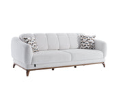Samur 3-pieces (Sofa & Loveseat & Chair) Livingroom in Cream - 200-ELIF-SAM-A640-321