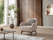 Samur 3-pieces (Sofa & Loveseat & Chair) Livingroom in Cream - 200-ELIF-SAM-A640-321