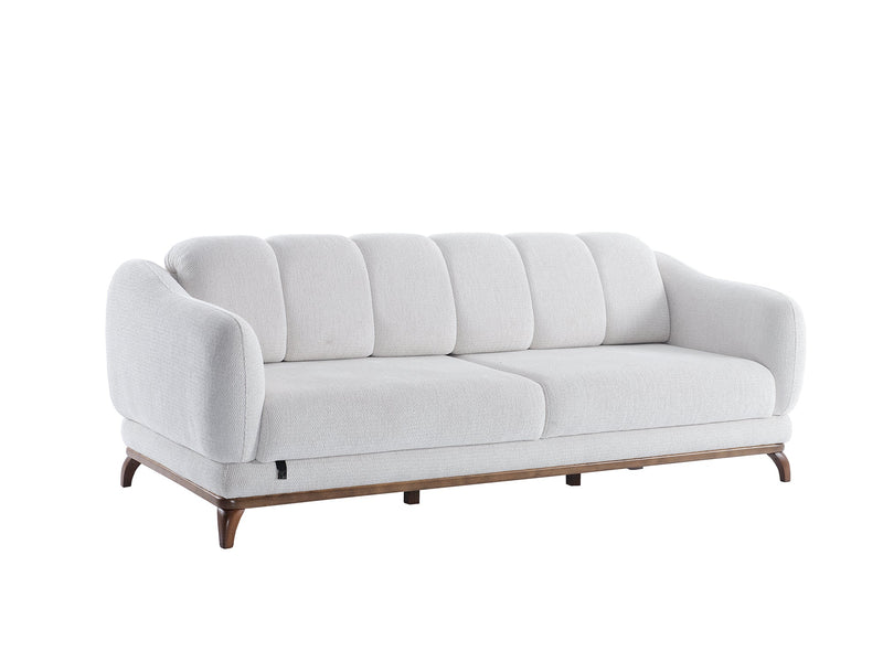 Samur 3-pieces (Sofa & Loveseat & Chair) Livingroom in Cream - 200-ELIF-SAM-A640-321