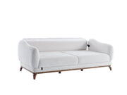 Samur 3-pieces (Sofa & Loveseat & Chair) Livingroom in Cream - 200-ELIF-SAM-A640-321