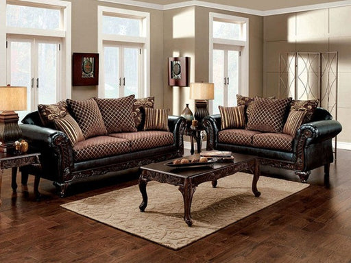 San Roque Brown/Espresso/Dark Cherry Sofa - SM7635N-SF