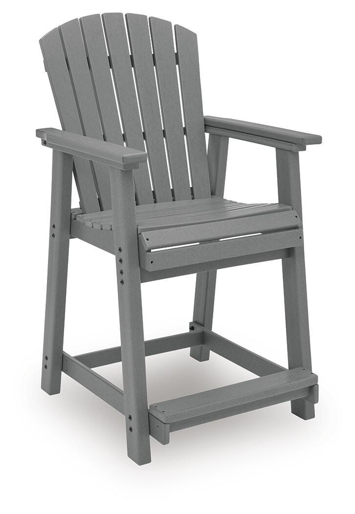 Sanctuary Beach Dark Gray Outdoor Counter Height Bar Stool (Set of 2) - PCP227-124