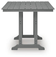 Sanctuary Beach Outdoor Counter Height Dining Table and 4 Barstools in Dark Gray - PKG024026