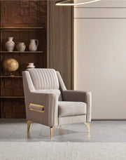 Sandra Coffee Velvet Chair - SANDRACOFFEE-CHAIR
