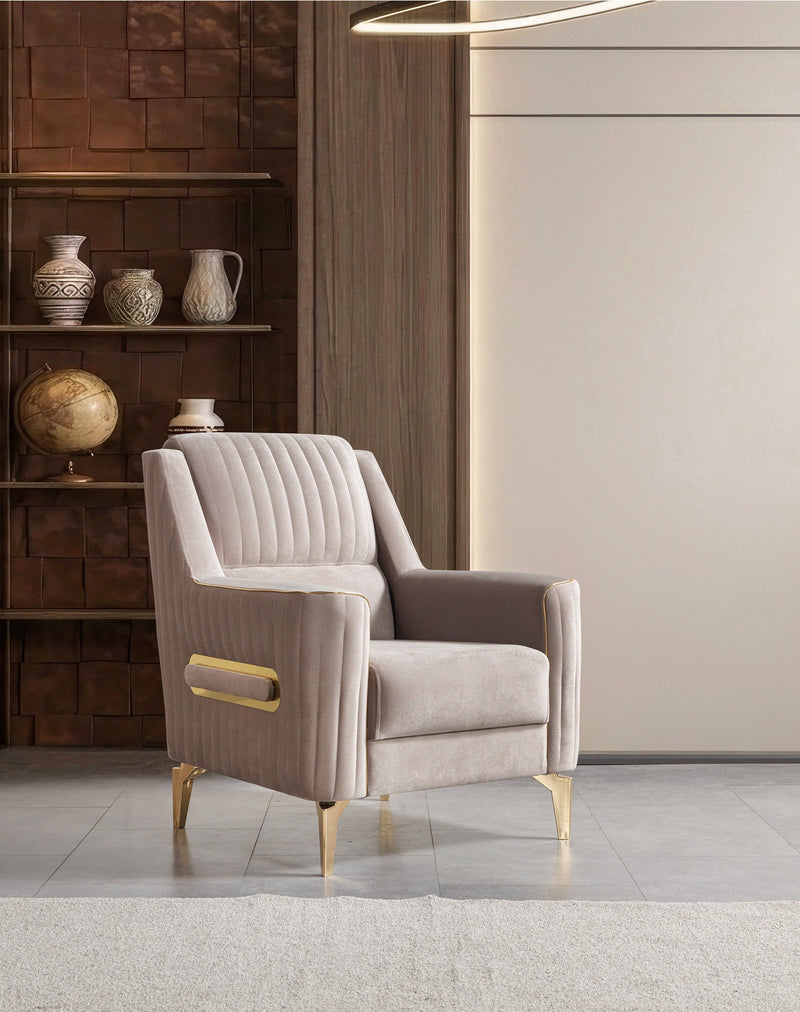 Sandra Coffee Velvet Chair - SANDRACOFFEE-CHAIR