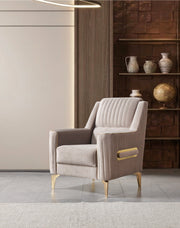 Sandra Coffee Velvet Chair - SANDRACOFFEE-CHAIR