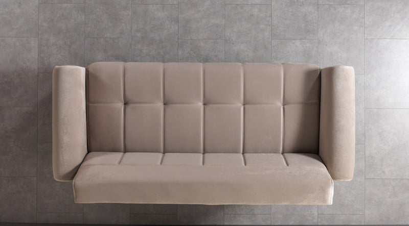 Sandra Coffee Velvet Sofa 88" & Loveseat 64" - SANDRACOFFEE-SL
