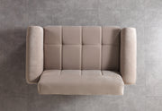 Sandra Coffee Velvet Sofa 88" & Loveseat 64" - SANDRACOFFEE-SL