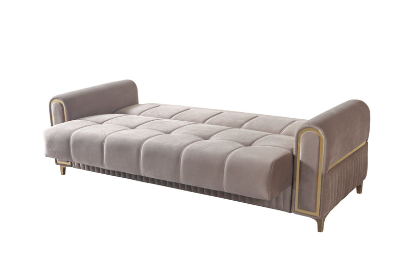 Sandra Coffee Velvet Sofa 88" & Loveseat 64" - SANDRACOFFEE-SL
