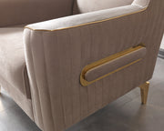 Sandra Coffee Velvet Sofa 88" & Loveseat 64" - SANDRACOFFEE-SL