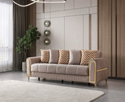 Sandra Coffee Velvet Sofa 88" & Loveseat 64" - SANDRACOFFEE-SL