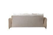 Sandra Ivory Velvet Sofa 88" & Loveseat 64" - SANDRAIVORY-SL