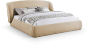 Sandro Chenille Fabric Upholstered Full Bed in Beige - SandroBeige-F