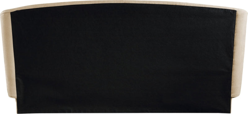 Sandro Chenille Fabric Upholstered Full Bed in Beige - SandroBeige-F