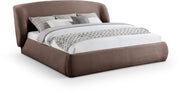 Sandro Chenille Fabric Upholstered Full Bed in Brown - SandroBrown-F