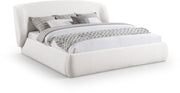 Sandro Chenille Fabric Upholstered Full Bed in Cream - SandroCream-F