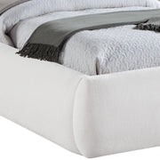 Sandro Chenille Fabric Upholstered Full Bed in Cream - SandroCream-F