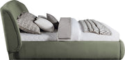 Sandro Chenille Fabric Upholstered Full Bed in Green - SandroGreen-F