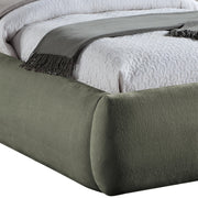 Sandro Chenille Fabric Upholstered Full Bed in Green - SandroGreen-F