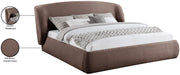 Sandro Chenille Fabric Upholstered King Bed in Brown - SandroBrown-K