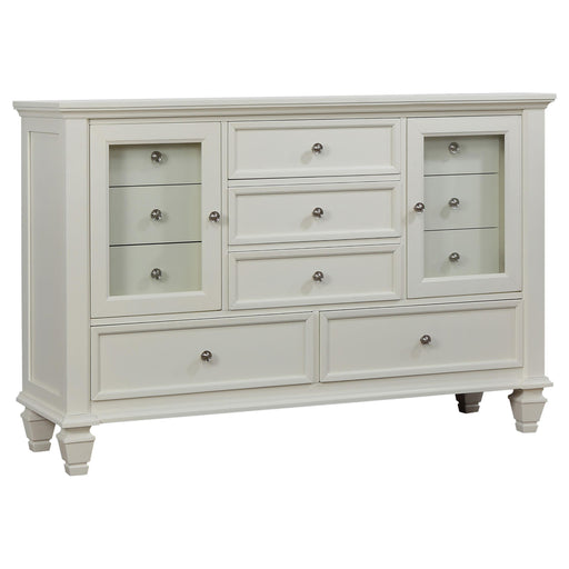 Sandy Beach 11-drawer Dresser Cream White - 201303