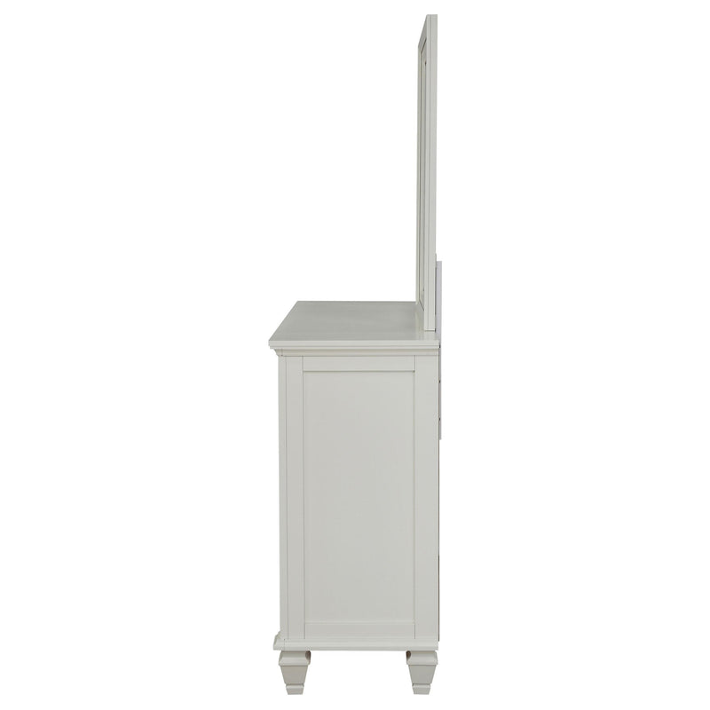 Sandy Beach 11-drawer Dresser with Mirror Cream White - 201303M