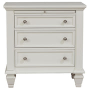 Sandy Beach 3-drawer Nightstand Cream White - 201302