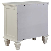 Sandy Beach 3-drawer Nightstand Cream White - 201302