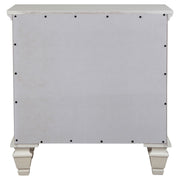 Sandy Beach 3-drawer Nightstand Cream White - 201302