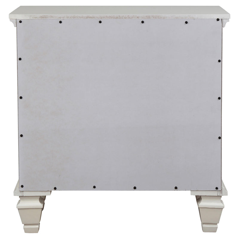 Sandy Beach 3-drawer Nightstand Cream White - 201302