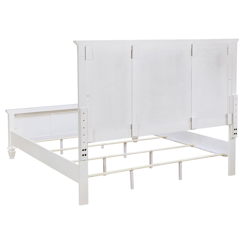 Sandy Beach 4-piece Eastern King Bedroom Set Cream White - 201301KEN-S4