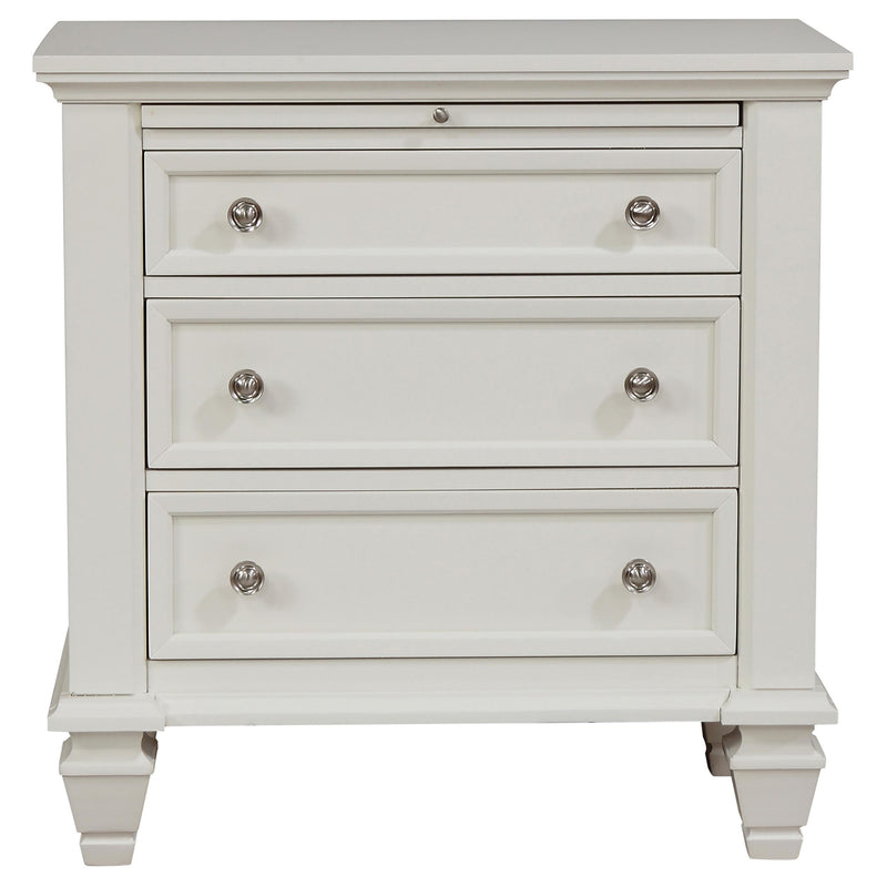 Sandy Beach 4-piece Eastern King Bedroom Set Cream White - 201301KEN-S4