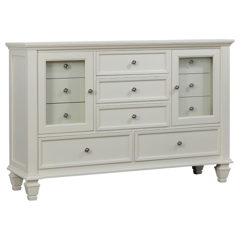 Sandy Beach 4-piece Eastern King Bedroom Set Cream White - 201301KEN-S4
