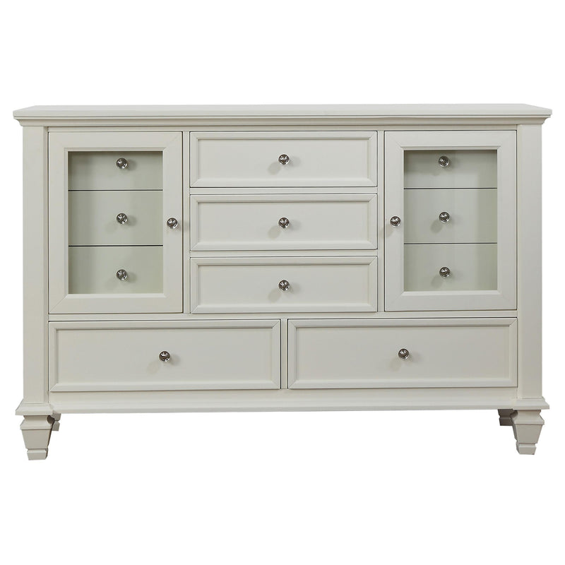 Sandy Beach 4-piece Eastern King Bedroom Set Cream White - 201301KEN-S4
