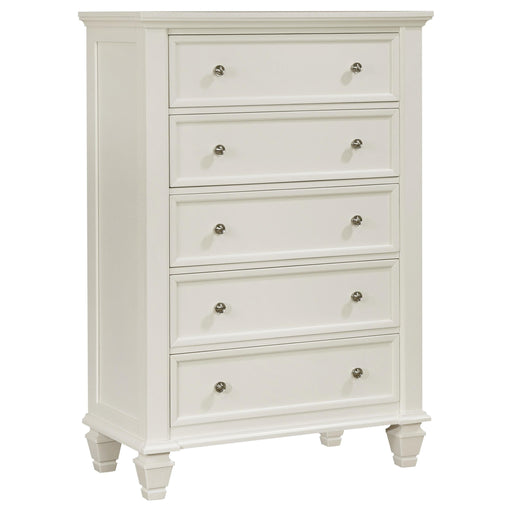 Sandy Beach 5-drawer Bedroom Chest Cream White - 201305