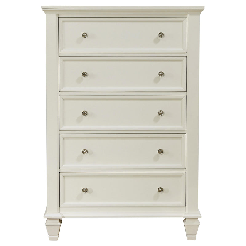 Sandy Beach 5-drawer Bedroom Chest Cream White - 201305