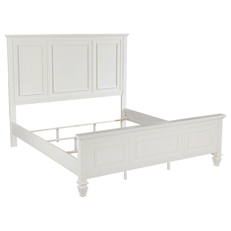Sandy Beach 5-piece Eastern King Bedroom Set Cream White - 201301KEN-S5