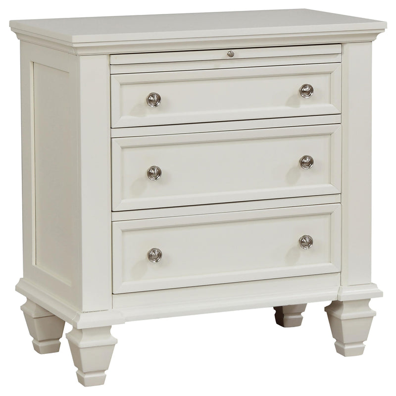 Sandy Beach 5-piece Eastern King Bedroom Set Cream White - 201301KEN-S5