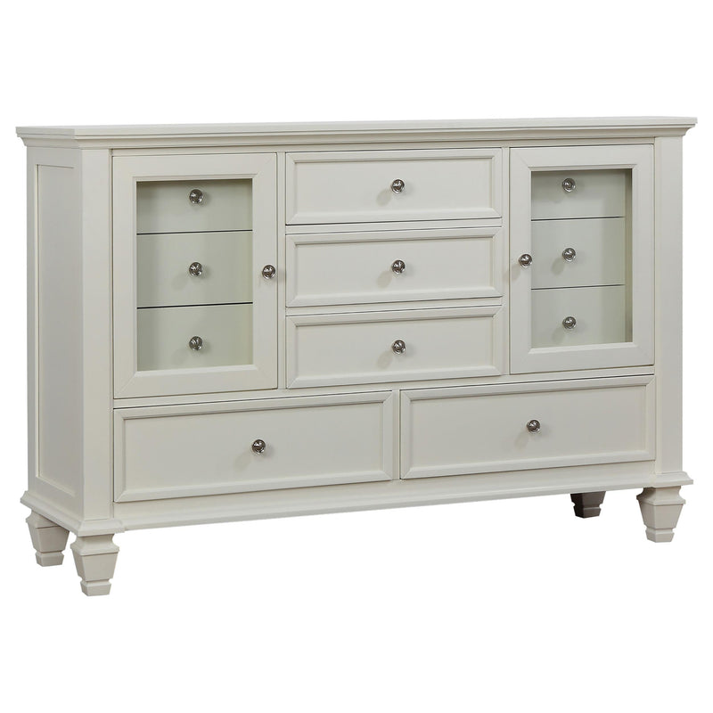 Sandy Beach 5-piece Eastern King Bedroom Set Cream White - 201301KEN-S5
