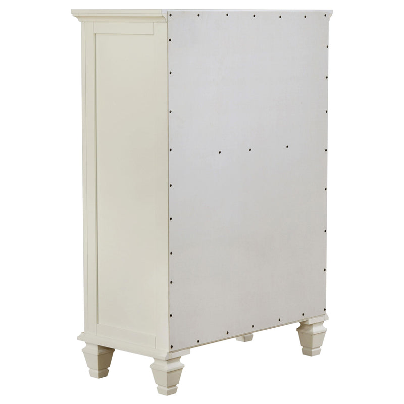 Sandy Beach 5-piece Queen Bedroom Set Cream White - 201309Q-S5