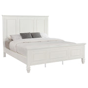 Sandy Beach 63-inch California King Panel Bed Cream White - 201301KWN